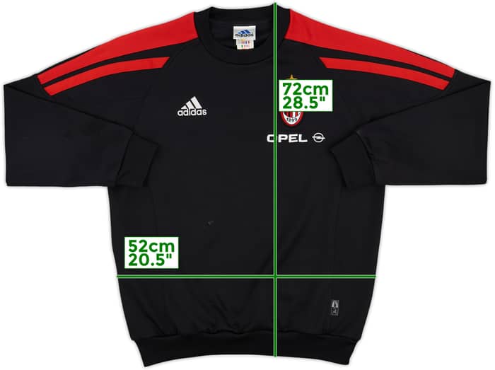 2001-02 AC Milan adidas Sweat Top - 7/10 - (M)