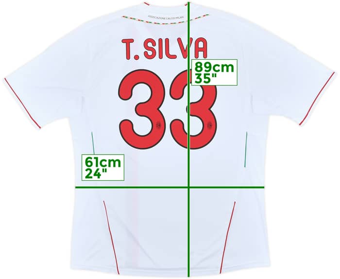 2011-12 AC Milan Away Shirt T.Silva #33 (XXL)
