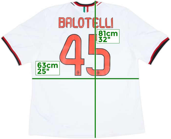 2013-14 AC Milan Away Shirt Balotelli #45 (XXL)