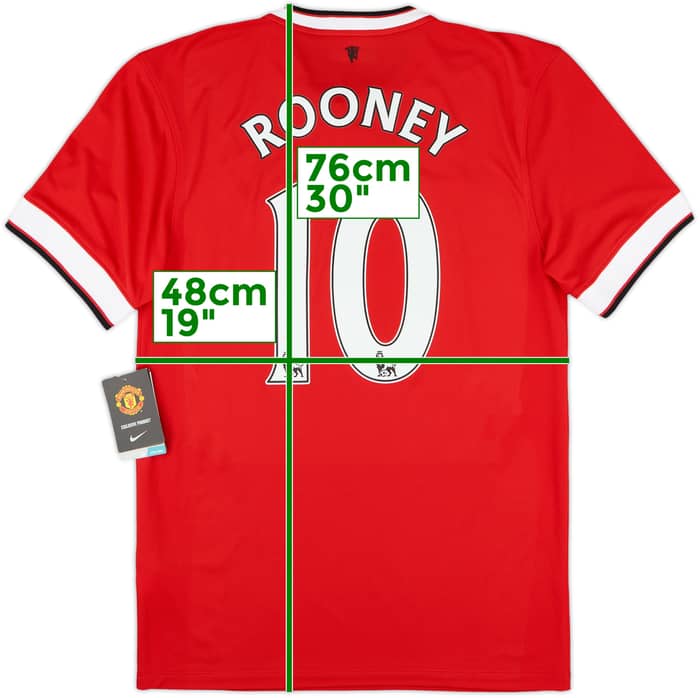 2014-15 Manchester United Home Shirt Rooney #10 (S)