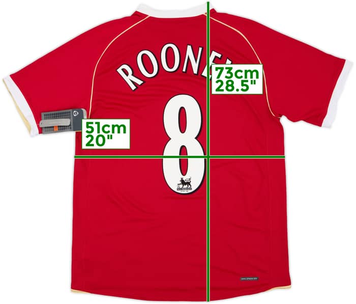 2006-07 Manchester United Home Shirt Rooney #8 (L)