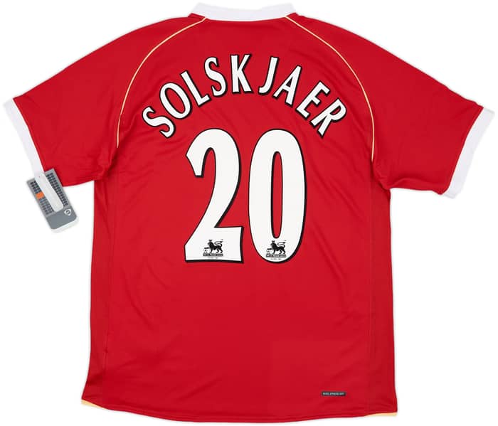 2006-07 Manchester United Home Shirt Solskjaer #20 (L)