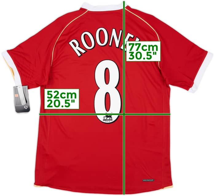 2006-07 Manchester United Home Shirt Rooney #8 (L)