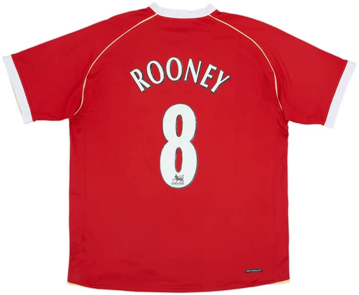 2006-07 Manchester United Home Shirt Rooney #8 - 6/10 - (L)