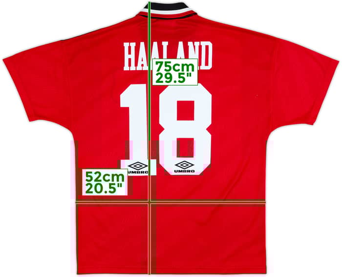 1994-96 Nottingham Forest Home Shirt Haaland #18 - 8/10 - (M)
