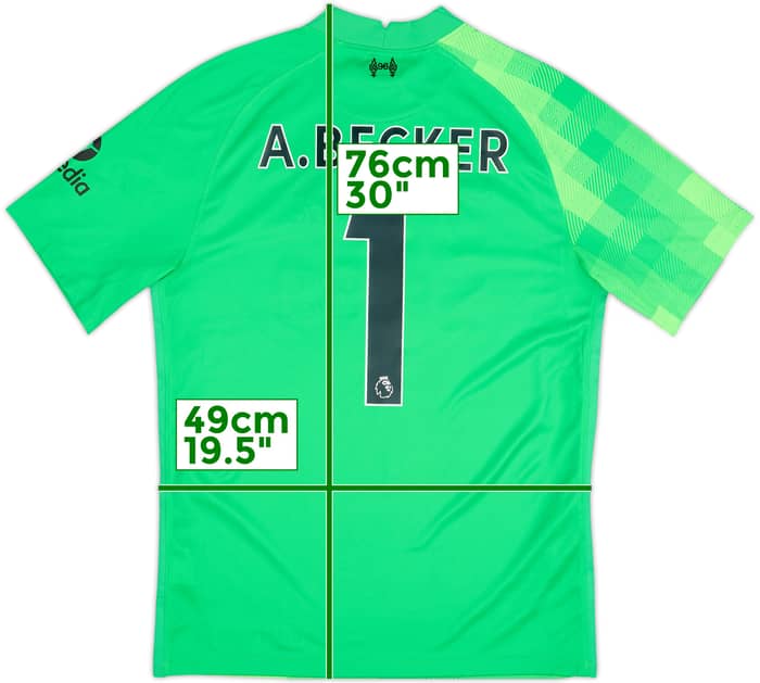 2021-22 Liverpool GK S/S Shirt A.Becker #1 - 10/10 - (M)