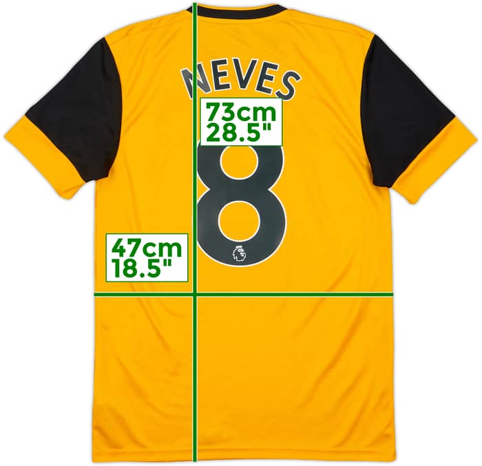 2020-21 Wolves Home Shirt Neves #8 - 7/10 - (S)