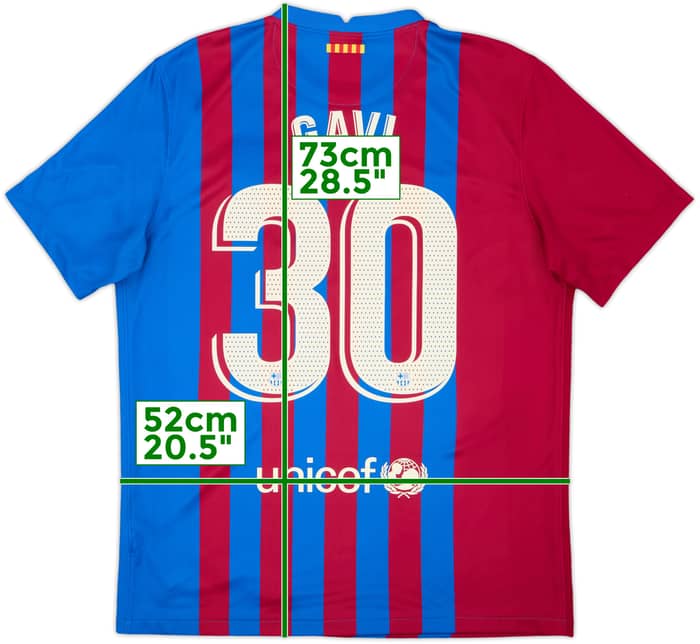 2021-22 Barcelona Home Shirt Gavi #30 - 8/10 - (L)