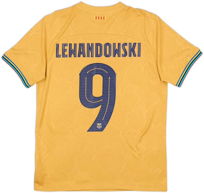 2022-23 Barcelona Away Shirt Lewandowski #9 - 9/10 - (M)