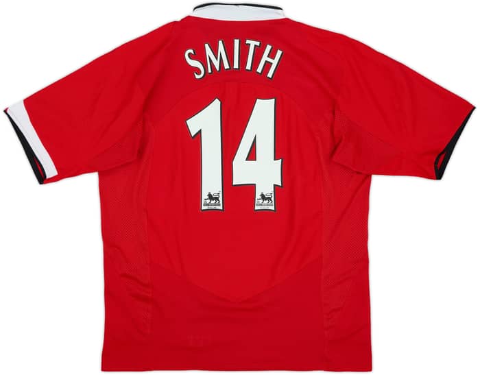 2004-06 Manchester United Home Shirt Smith #14 - 7/10 - (S)