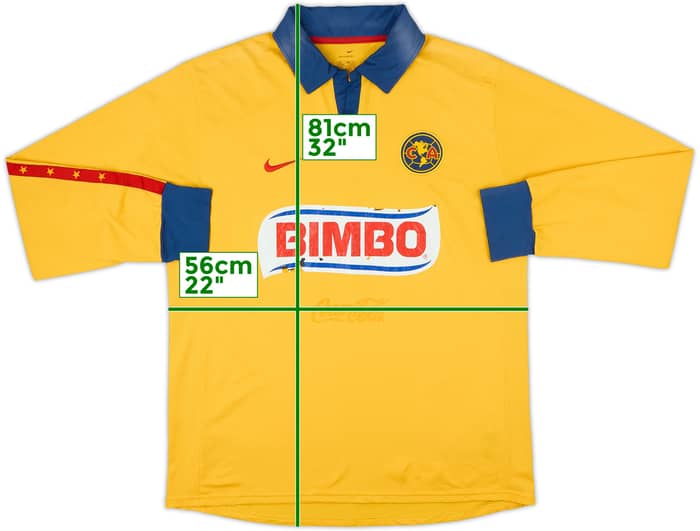 2006-07 Club America Home L/S Shirt - 4/10 - (L)