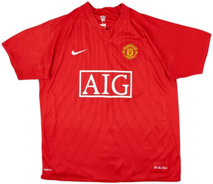 2007-09 Manchester United Home Shirt - 4/10 - (L)