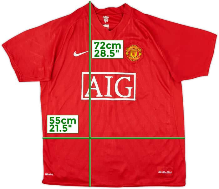 2007-09 Manchester United Home Shirt - 4/10 - (L)