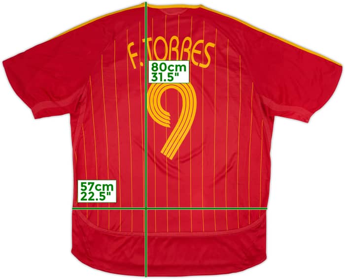 2006-08 Spain Home Shirt F.Torres #9 - 5/10 - (XL)