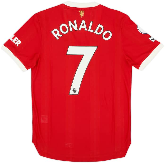 Camiseta auténtica de local del Manchester United 2021-22 Ronaldo #7 (S)