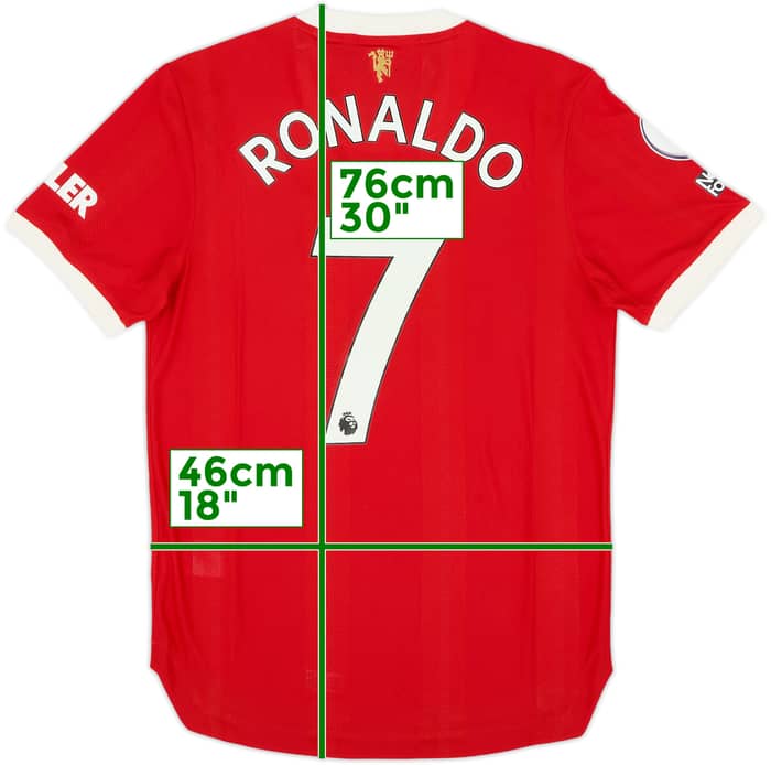 Camiseta auténtica de local del Manchester United 2021-22 Ronaldo #7 (S)