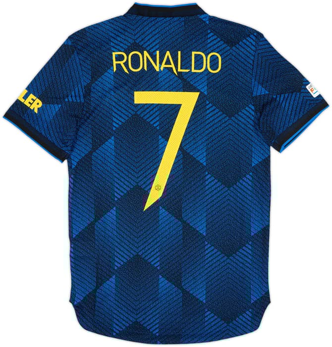 Camiseta auténtica de la tercera equipación del Manchester United 2021-22 Ronaldo #7 (S)