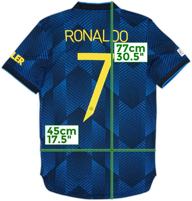 Camiseta auténtica de la tercera equipación del Manchester United 2021-22 Ronaldo #7 (S)