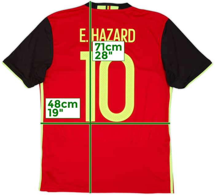 2016-17 Belgium Home Shirt E. Hazard #10 - 9/10 - (M)