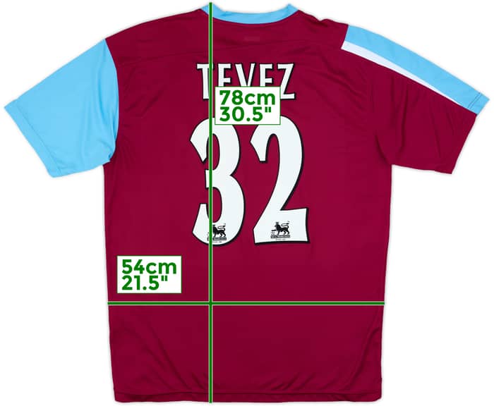 2005-07 West Ham Home Shirt Tevez #32 - 7/10 - (L)