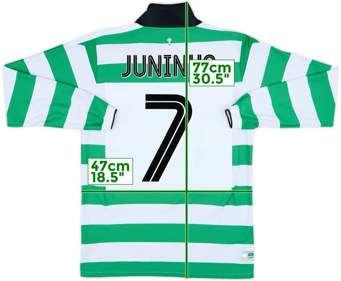 2004-05 Celtic Home L/S Shirt Juninho #7 - 8/10 - (S)