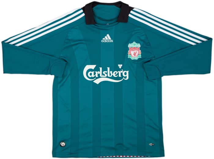 Camiseta de la tercera equipación del Liverpool 2008-09 manga larga Torres #9 - 8/10 - (S)