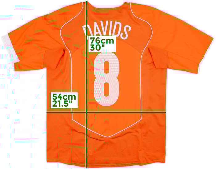 2004-06 Netherlands Home Shirt Davids #8 - 7/10 - (L)