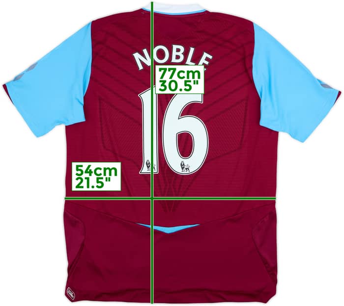 2008-09 West Ham Home Shirt Noble #16 - 10/10 - (L)
