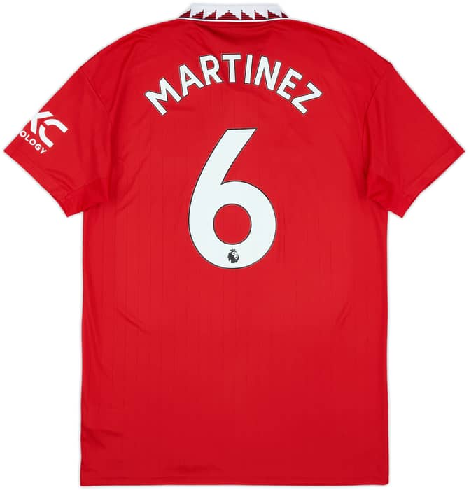 2022-23 Manchester United Home Shirt Martinez #6 - 9/10 - (M)