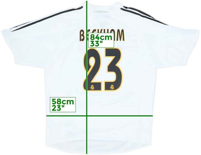 2004-05 Real Madrid Home Shirt Beckham #23 (L)