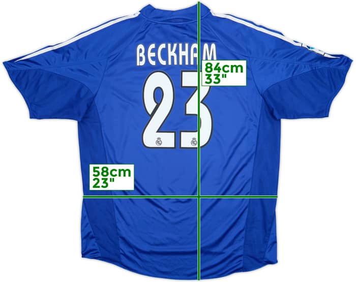 2004-05 Real Madrid Third Shirt Beckham #23 - 8/10 - (XL)