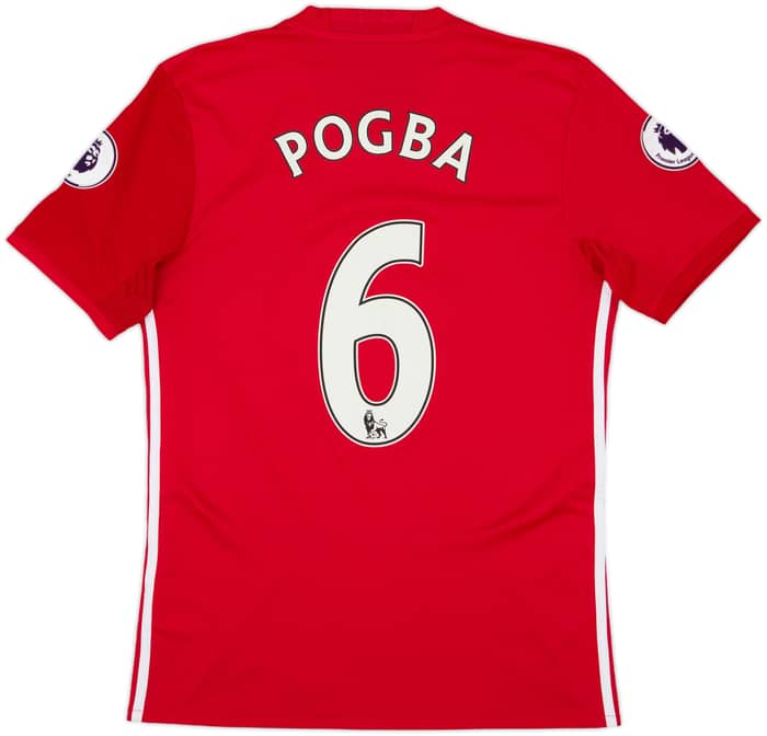 2016-17 Manchester United Home Shirt Pogba #6 - 7/10 - (S)