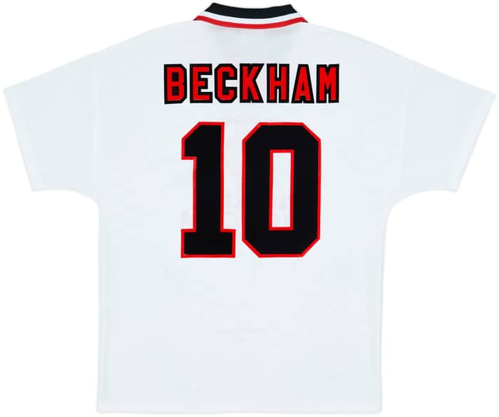 1996-97 Manchester United Away Shirt Beckham #10 - 8/10 - (L)