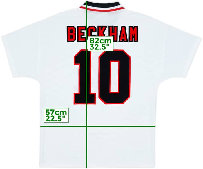 1996-97 Manchester United Away Shirt Beckham #10 - 8/10 - (L)