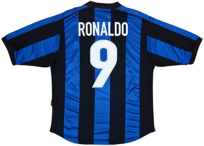 1999-00 Inter Milan Home Shirt Ronaldo #9 - 8/10 - (M)
