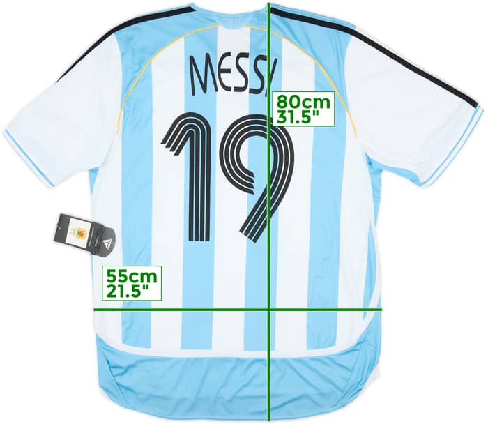 2005-07 Argentina Home Shirt Messi #19 (L)