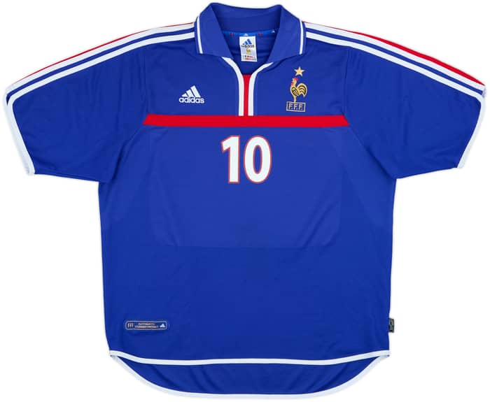 2000-02 France Home Shirt Zidane #10 - 8/10 - (XL)