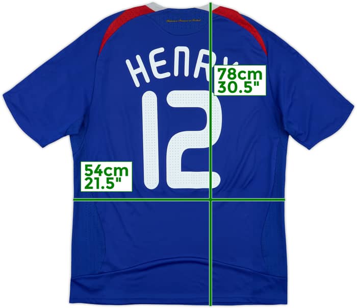 2007-08 France Home Shirt Henry #12 - 5/10 - (L)