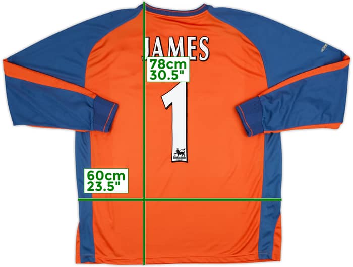 2003-04 Manchester City GK Shirt James #1 - 9/10 - (L)