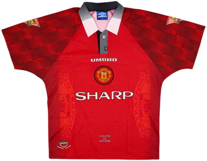 1996-98 Manchester United Home Shirt Beckham #10 - 6/10 - (M)