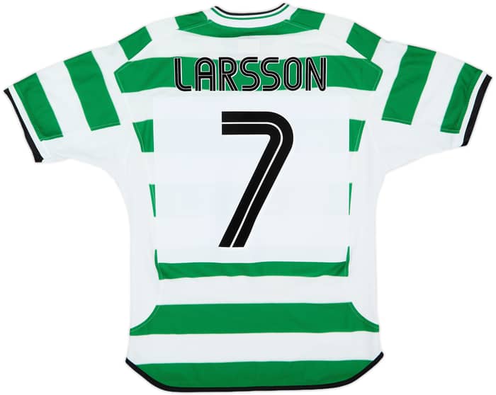 2001-03 Celtic Home Shirt Larsson #7 - 8/10 - (M)