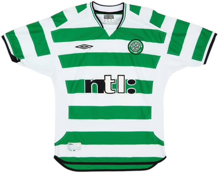 2001-03 Celtic Home Shirt Larsson #7 - 8/10 - (M)