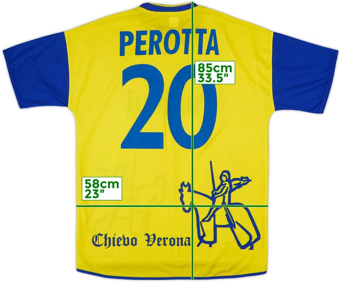 2002-03 Chievo Verona Home Shirt Perotta #20 - 9/10 - (L)