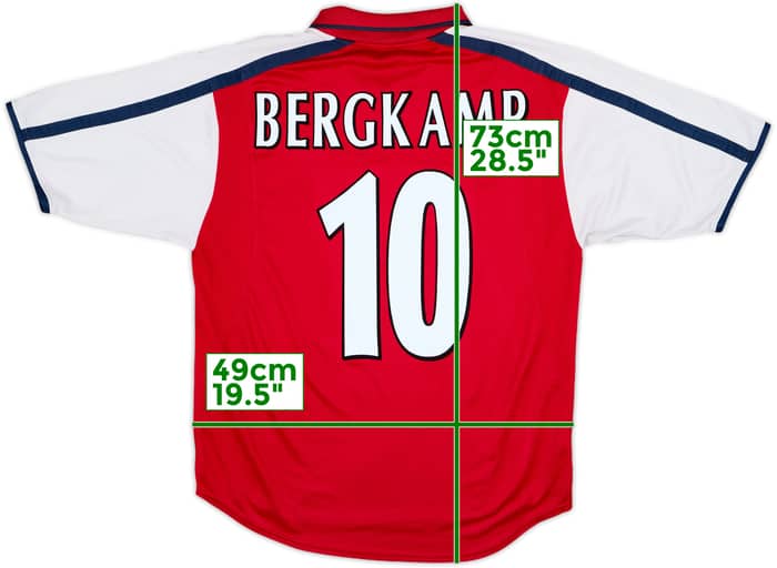 2000-02 Arsenal Home Shirt Bergkamp #10 - 6/10 - (S)