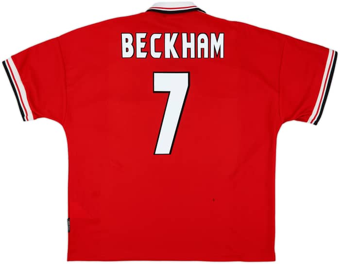 1998-00 Manchester United Home Shirt Beckham #7 - 8/10 - (XXL)