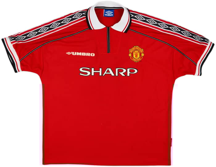 1998-00 Manchester United Home Shirt Beckham #7 - 8/10 - (XXL)