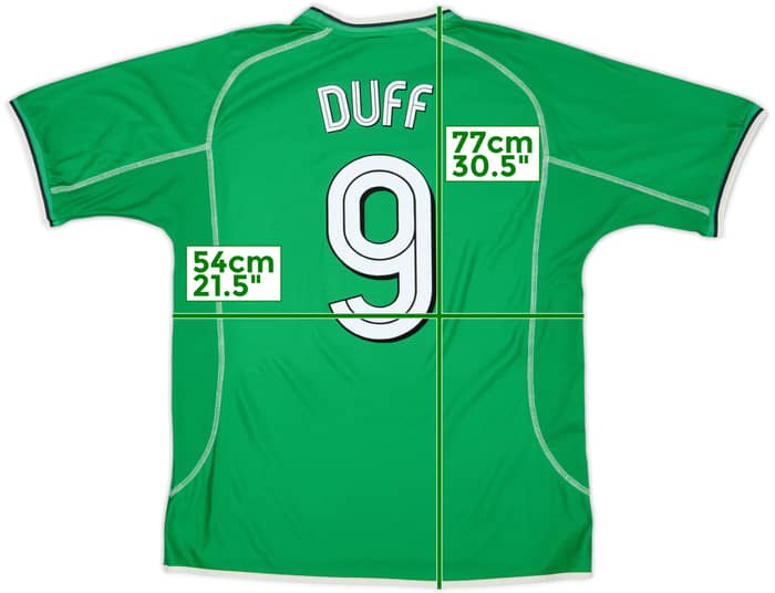 2002-03 Ireland Home Shirt Duff #9 - 8/10 - (XL)