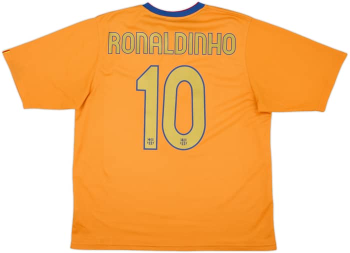 2006-08 Barcelona Basic Away Shirt Ronaldinho #10 - 9/10 - (XL)