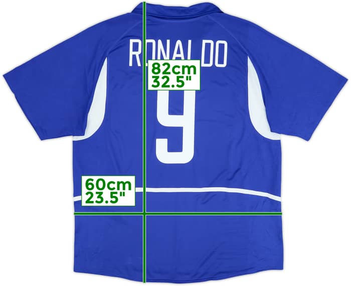 2002-04 Brazil Away Shirt Ronaldo #9 - 8/10 - (XL)