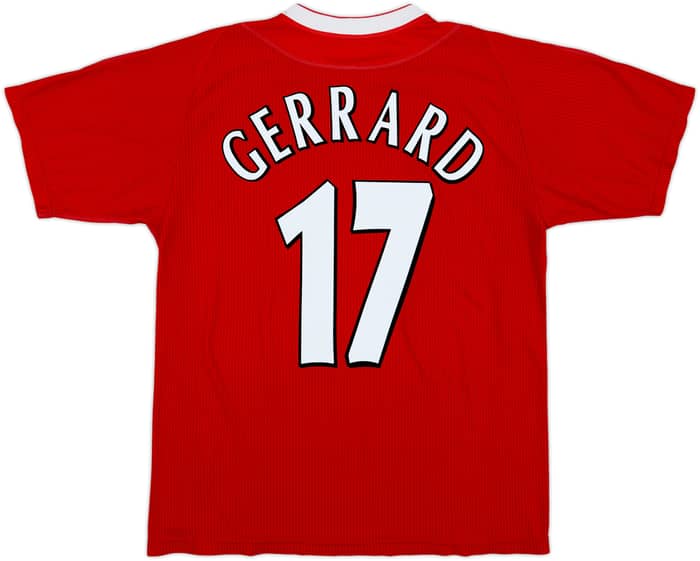 2002-04 Liverpool Home Shirt Gerrard #17 - 7/10 - (M)